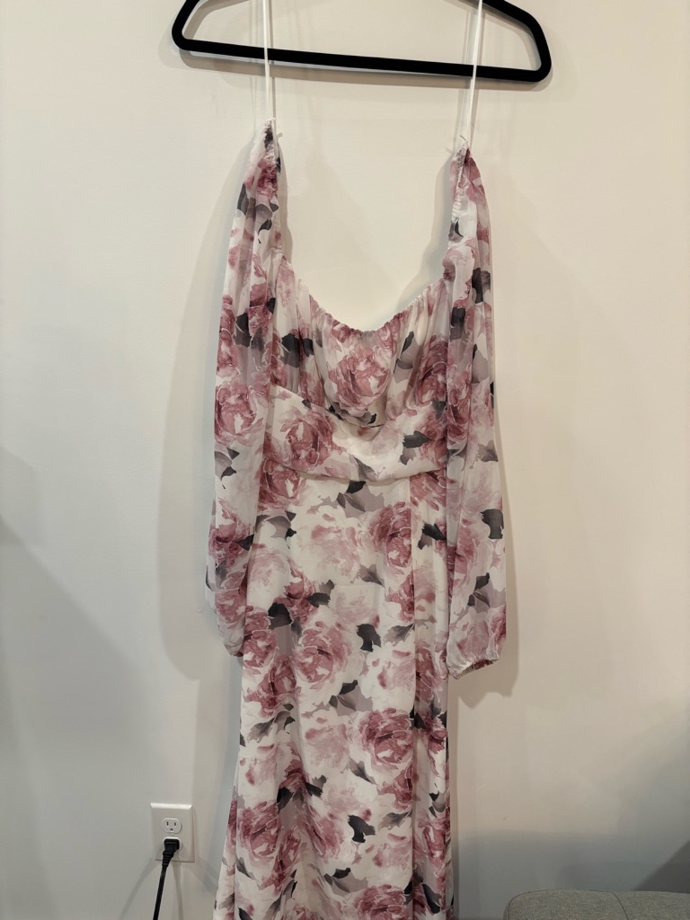 Lovely Day Floral Midi Dress in Rose Pink and White